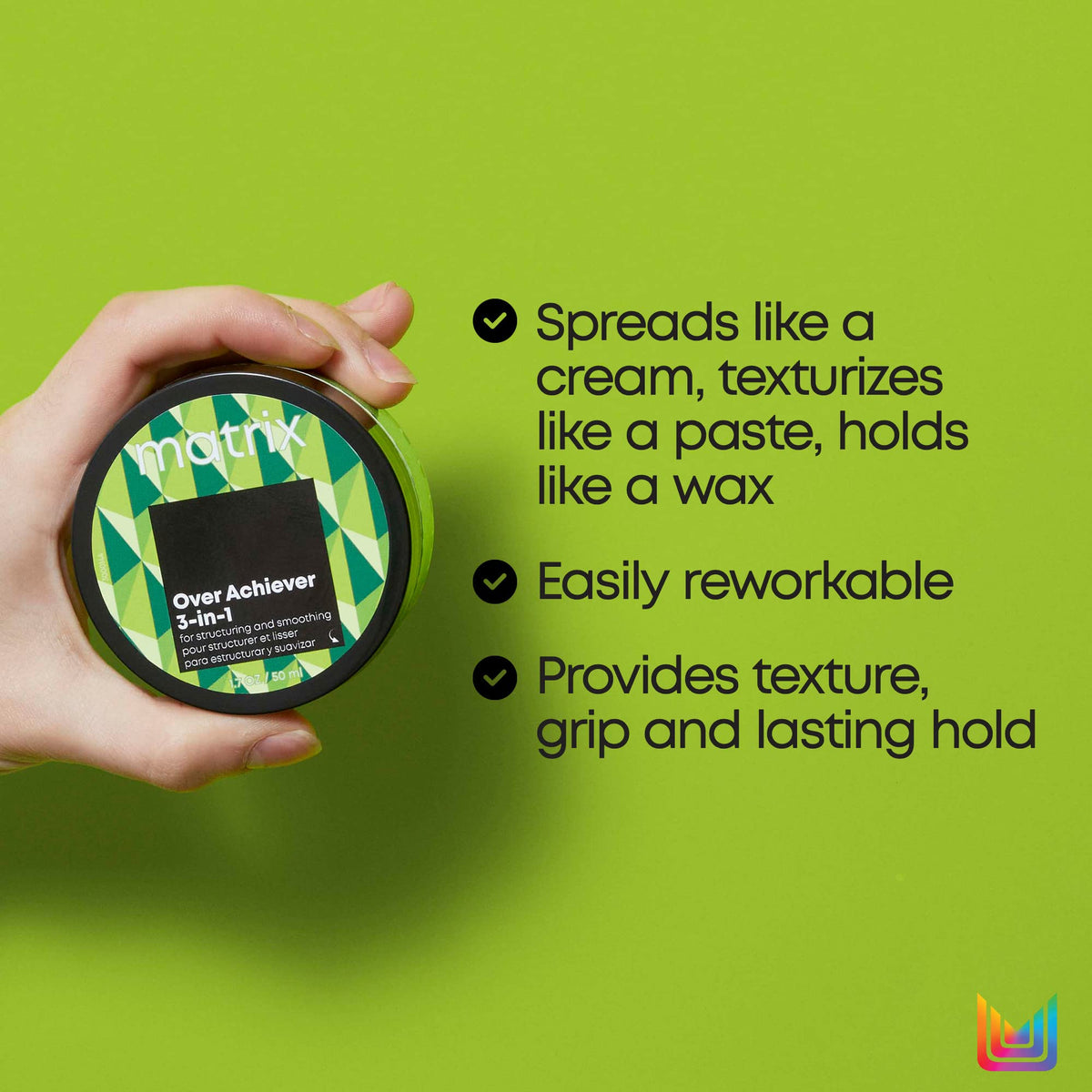 MATRIX open pot displaying creamy paste texture for easy spread and control