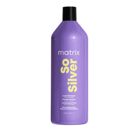 Matrix So Silver front bottle shows professional toning benefit