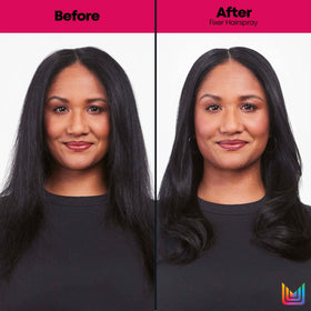 MATRIX applied to styled hair demonstrating volume and frizz control benefit