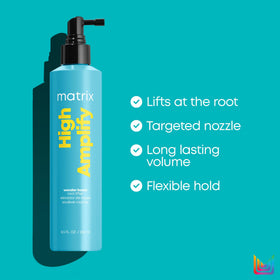 MATRIX fine mist texture from spray, illustrating even lightweight coverage benefit