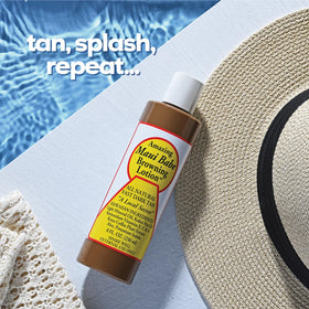 Maui Babe label closeup emphasizing family formula and origin