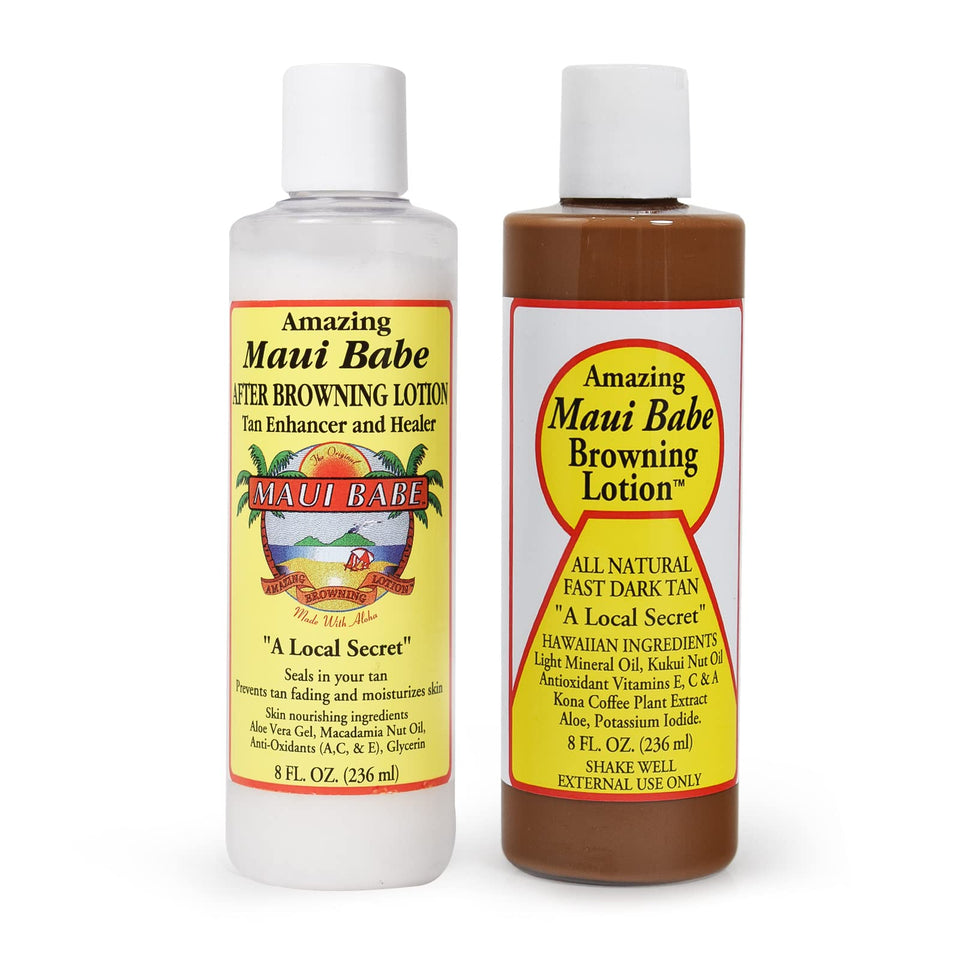Maui Babe front label showing product name and 2-pack benefit for easy identification and trust
