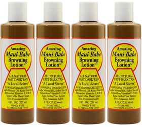 Maui Babe front packaging showing four bottles and easy travel use