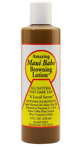 Maui Babe lotion texture closeup highlighting smooth moisturizing finish
