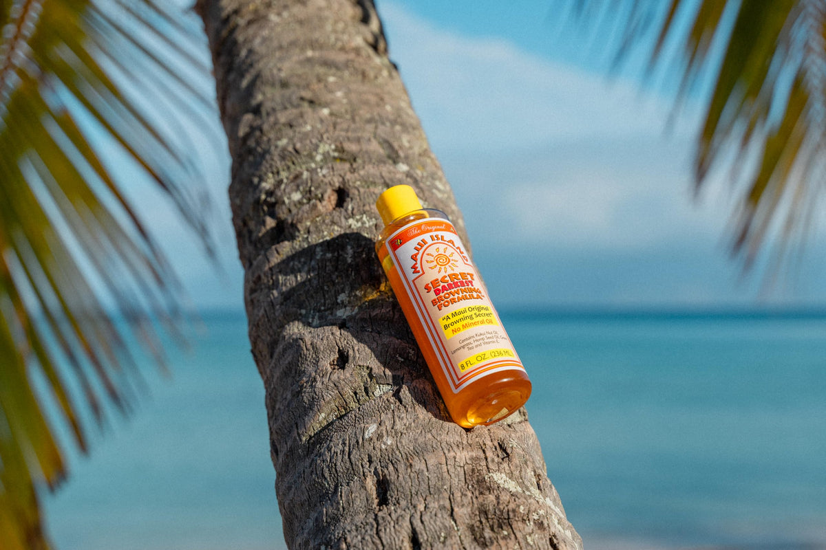 Maui Island Secret application in hand demonstrating even spread and quick absorption