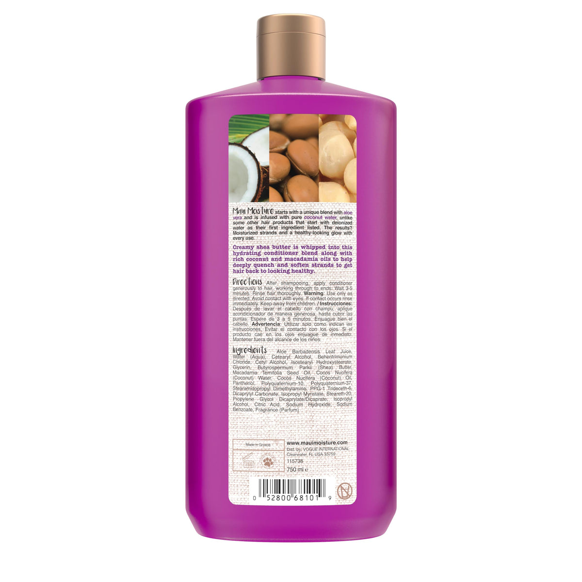 Maui Moisture defined shiny curls after conditioning for improved softness