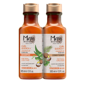 Maui Moisture front packaging showing shampoo and conditioner benefits