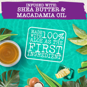 Maui Moisture ingredients display with aloe and shea for hydration