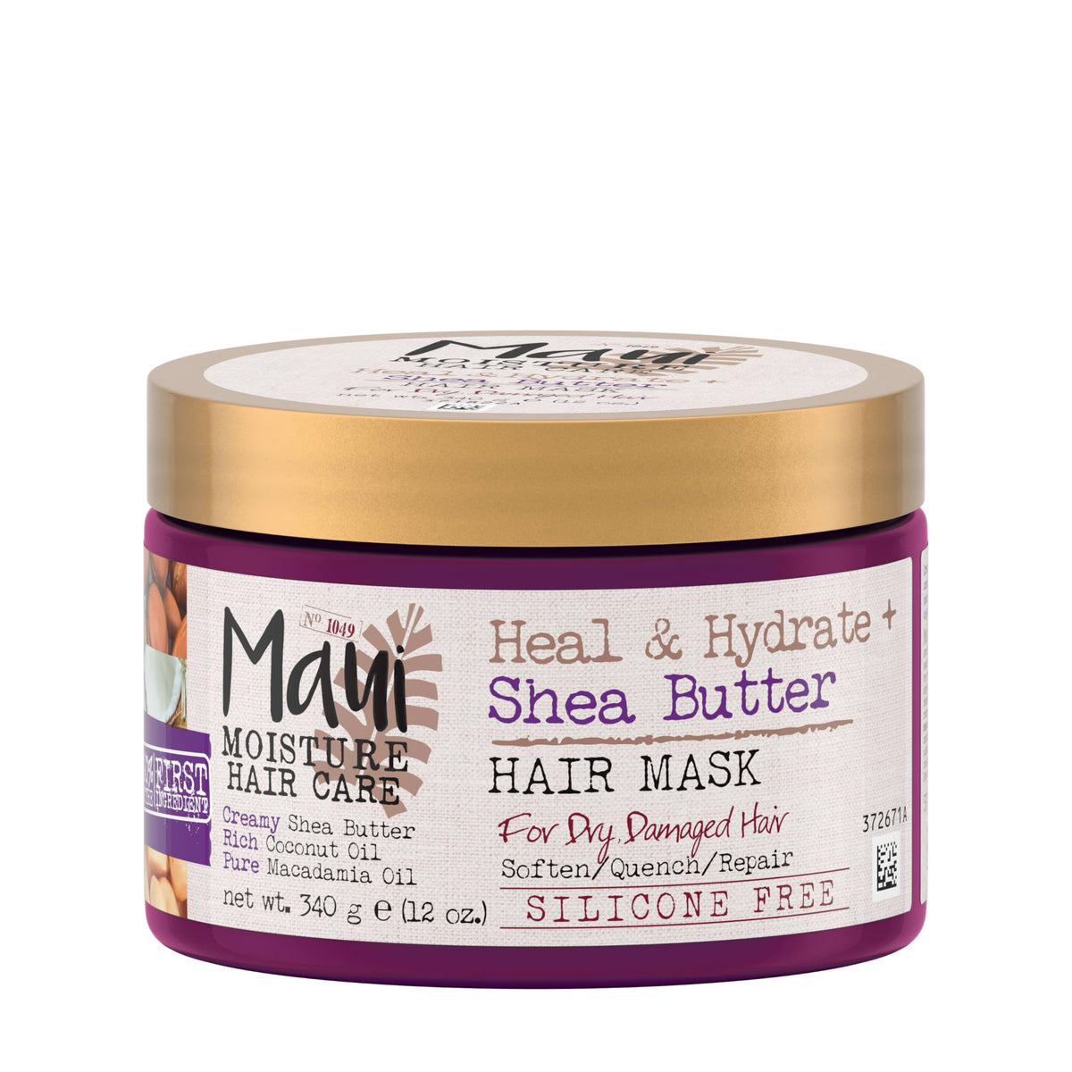 maui moisture front packaging showing 12 oz jar and benefits