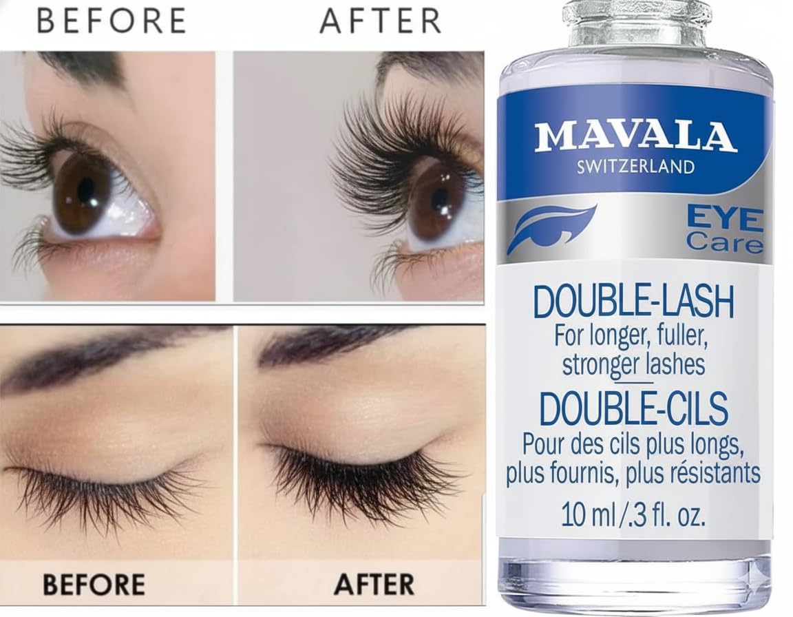 MAVALA Double Lash applicator wand close-up demonstrating precise application