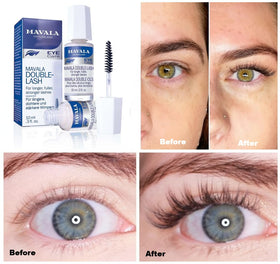 MAVALA Double Lash serum texture drop highlighting nourishing formula benefits