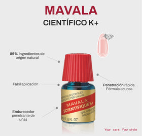 MAVALA bottle next to coin for scale, shows compact travel-friendly size benefit