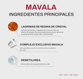 MAVALA being applied to nail free edge, demonstrates targeted tip protection benefit