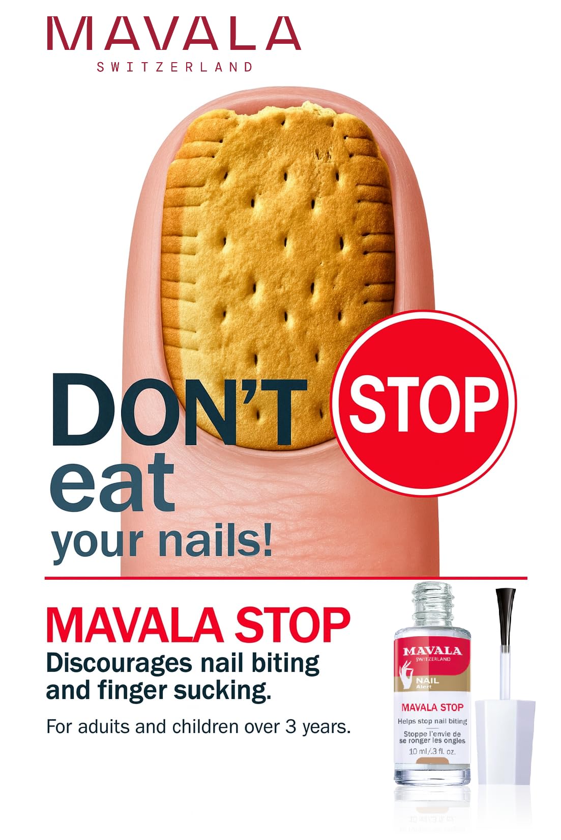 MAVALA before and after nails showing improved growth and reduced chewing evidence