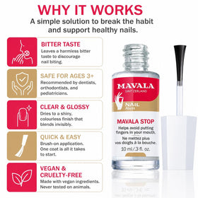 MAVALA bottle beside a coin to show 0.3 fl oz size for travel and daily use