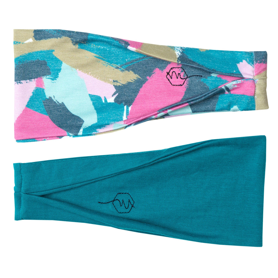 Maven Thread front packaging showing two pink and teal headbands, clear product view
