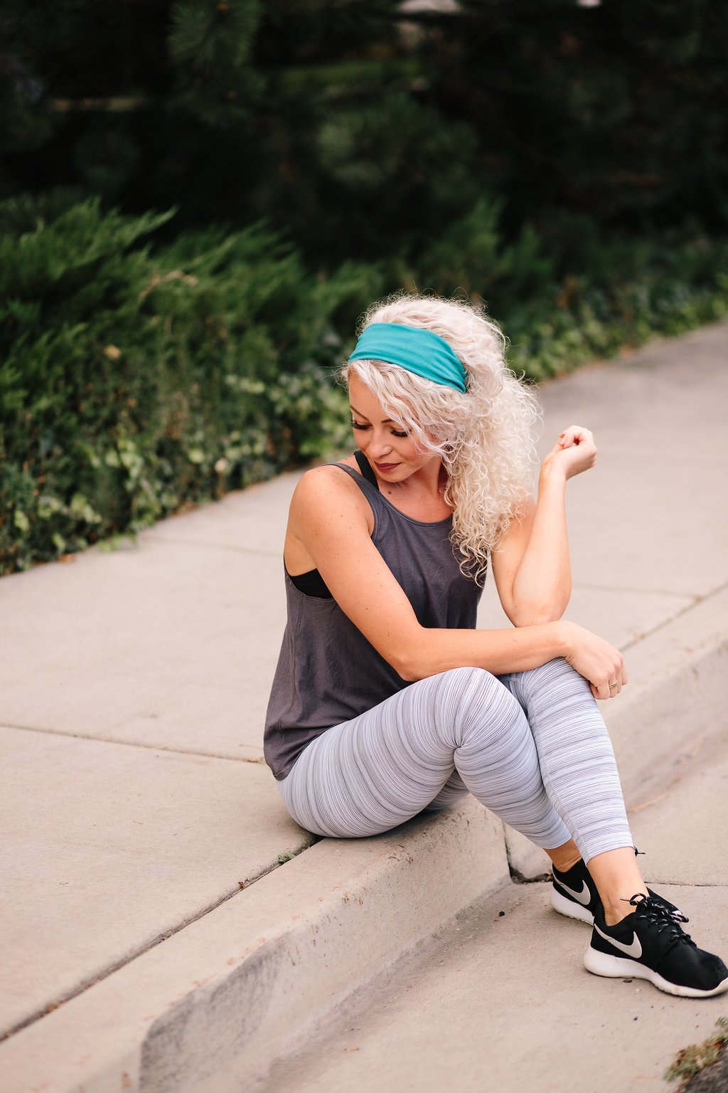 Maven Thread on runner keeping hair secure during outdoor exercise and movement