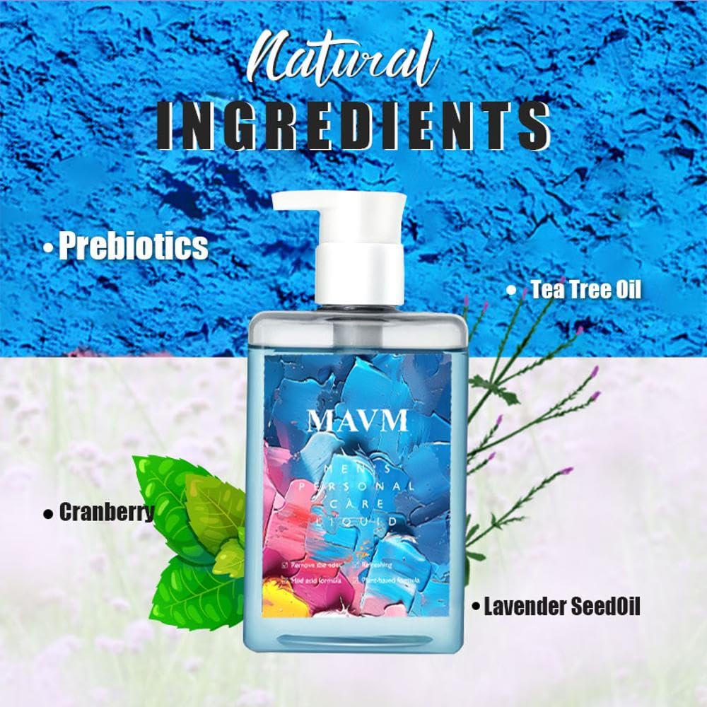 MAVM beside hand for size comparison showing convenient travel-friendly bottle