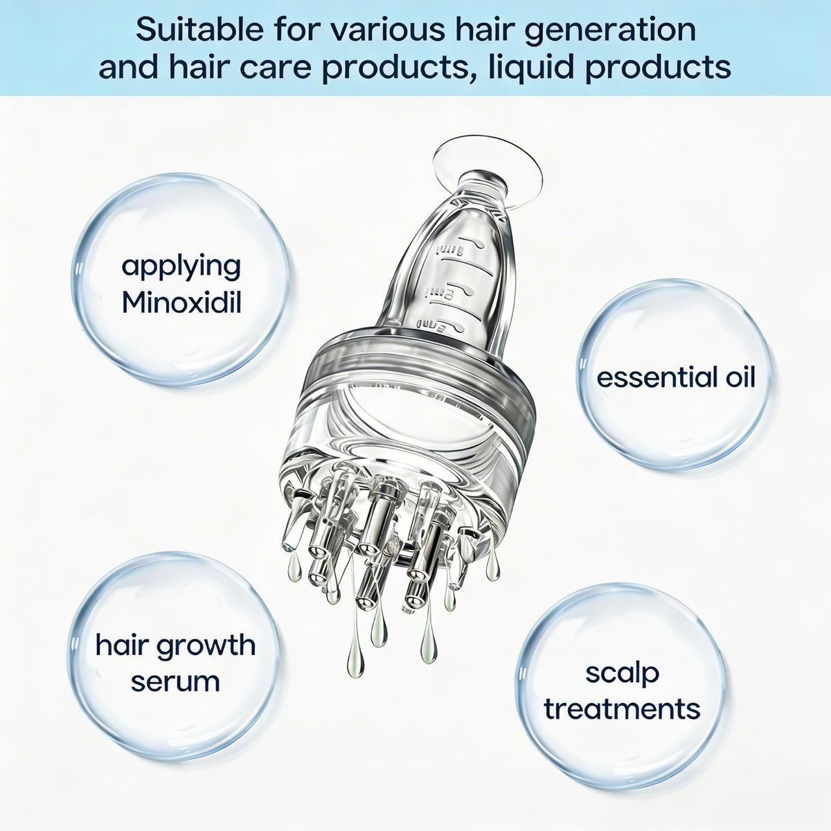 Mavsigak silicone comb tip closeup for gentle scalp massage benefit