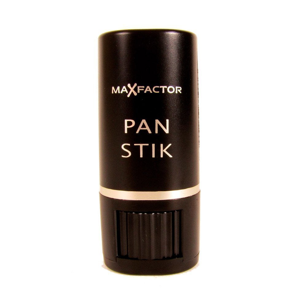 Max Factor Panstik front packaging showing brush and stick for easy application