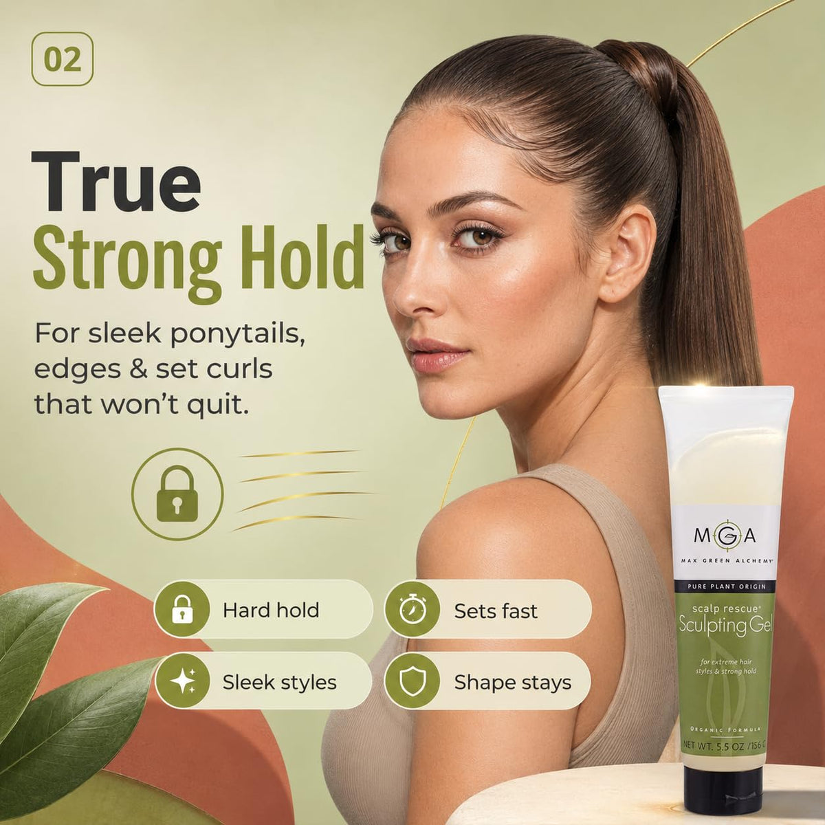 Max Green Alchemy styled men's hair showing strong natural-looking hold