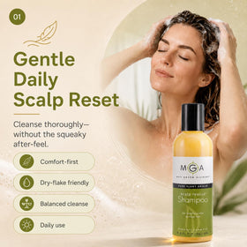 Max Green Alchemy label close-up highlighting vegan, sulfate-free benefits