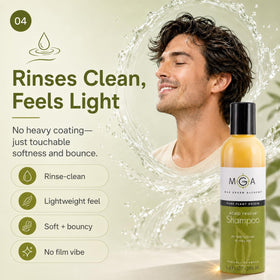 Max Green Alchemy 8.8 fl oz bottle in hand showing travel-friendly size