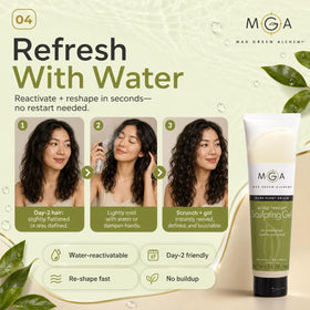 Max Green Alchemy styled women's hair showing flexible shine and control