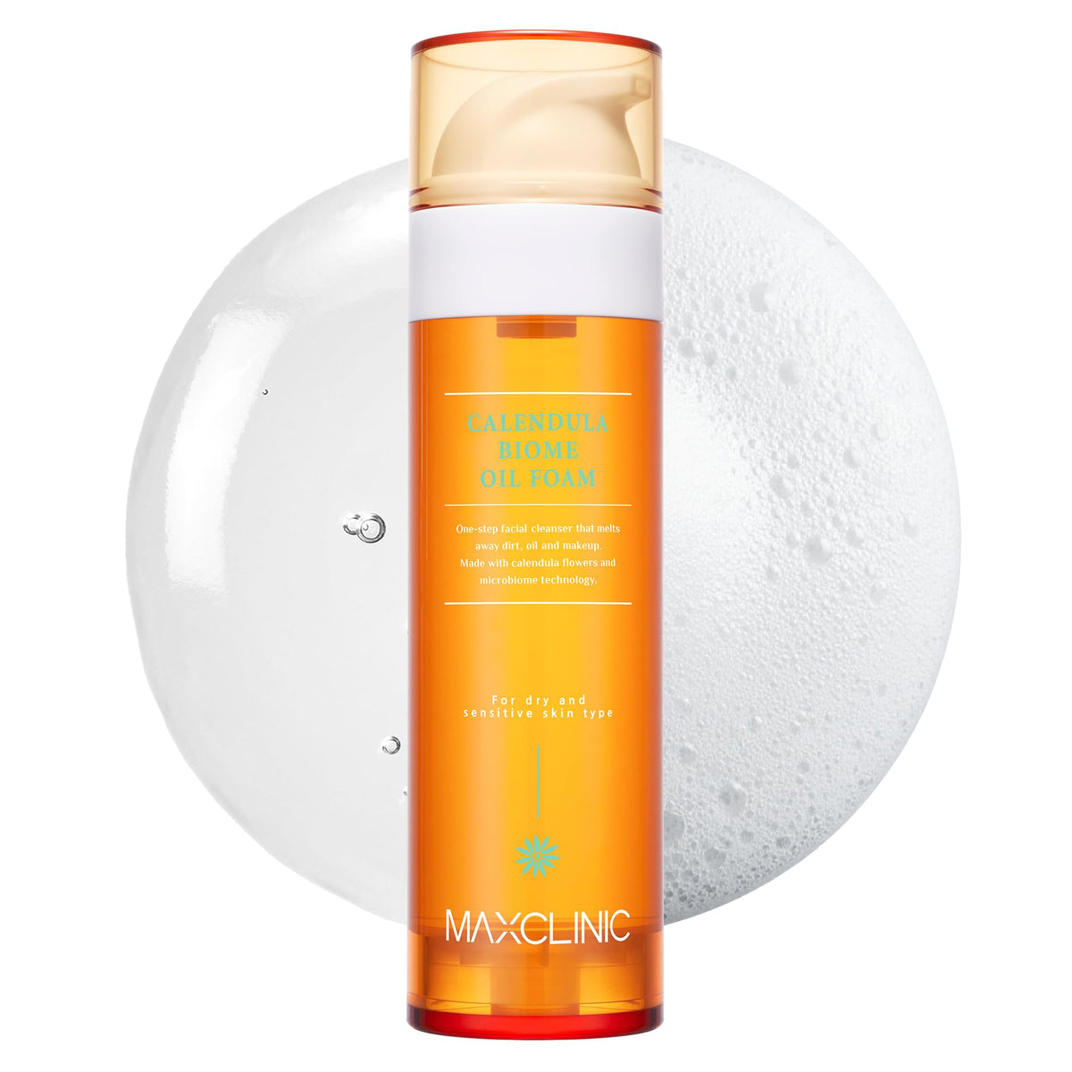 MAXCLINIC front packaging showing bottle and label, clear benefits visible