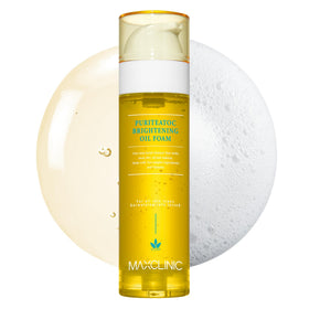 MAXCLINIC front packaging showing oil-to-foam cleanser and benefits