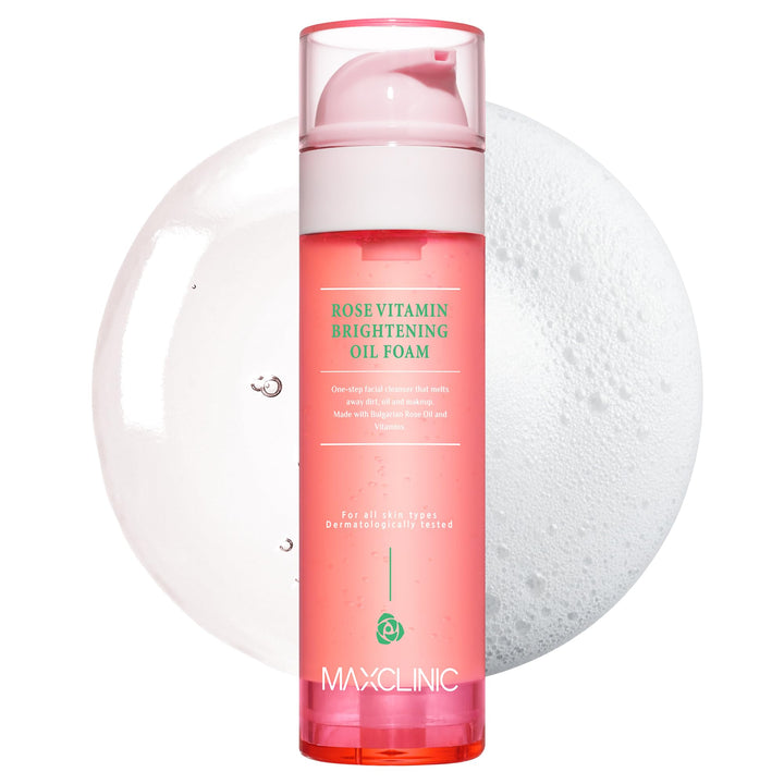 MAXCLINIC front packaging showing bottle and rose vitamin branding benefits