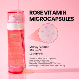 MAXCLINIC size comparison with hand to show travel-friendly 3.88 fl oz