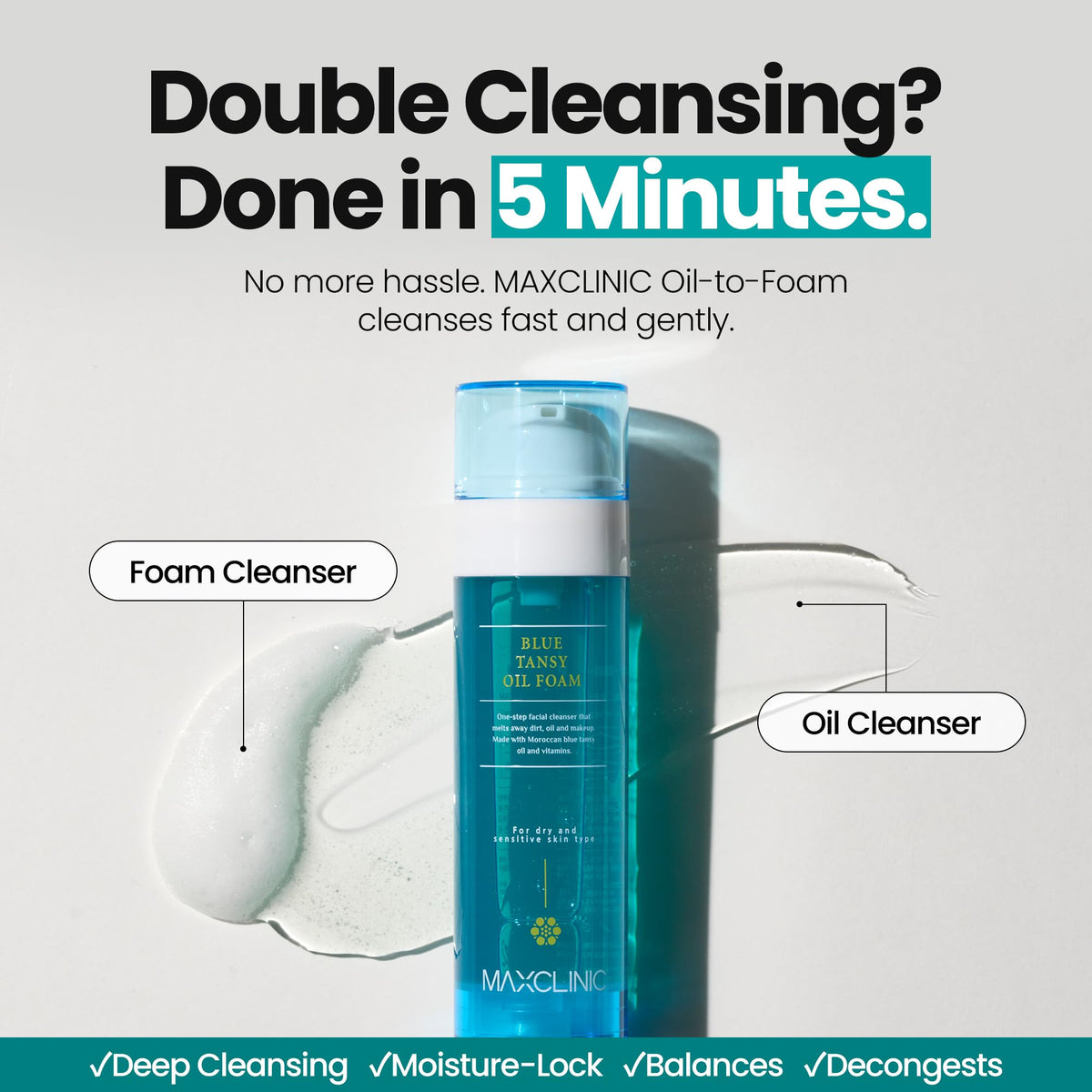 MAXCLINIC texture close-up with oil droplets demonstrating smooth melting action