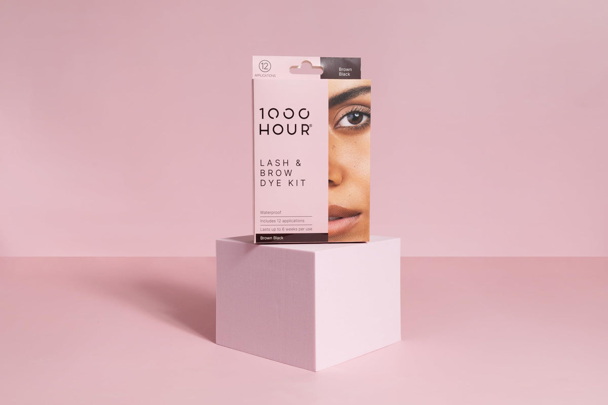 MaxRelief model applying brow gel for quick natural-looking definition
