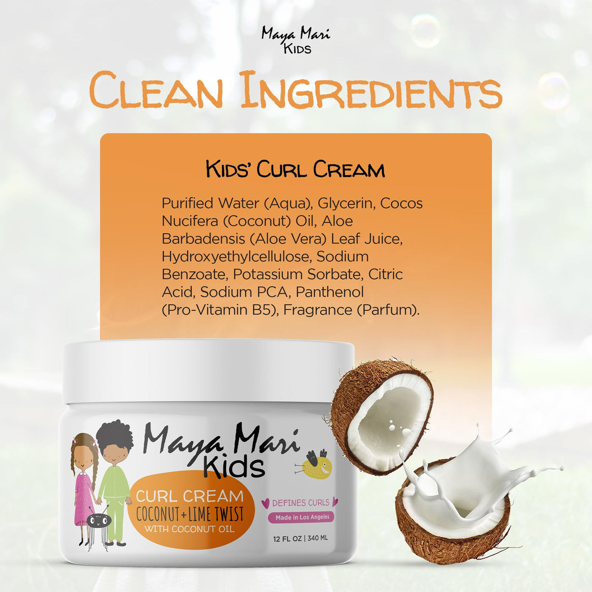 MAYA MARI jar on a bathroom shelf among kids' items showing everyday routine convenience
