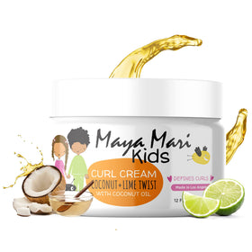 MAYA MARI jar front label showing size and Coconut Lime Twist scent for easy identification