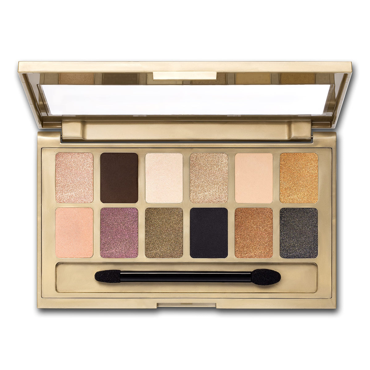 Maybelline shimmer shade close-up showing gold pigment for luminous lids