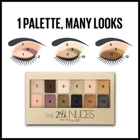 Maybelline evening smoky eye using deep mattes and gold shimmer accents