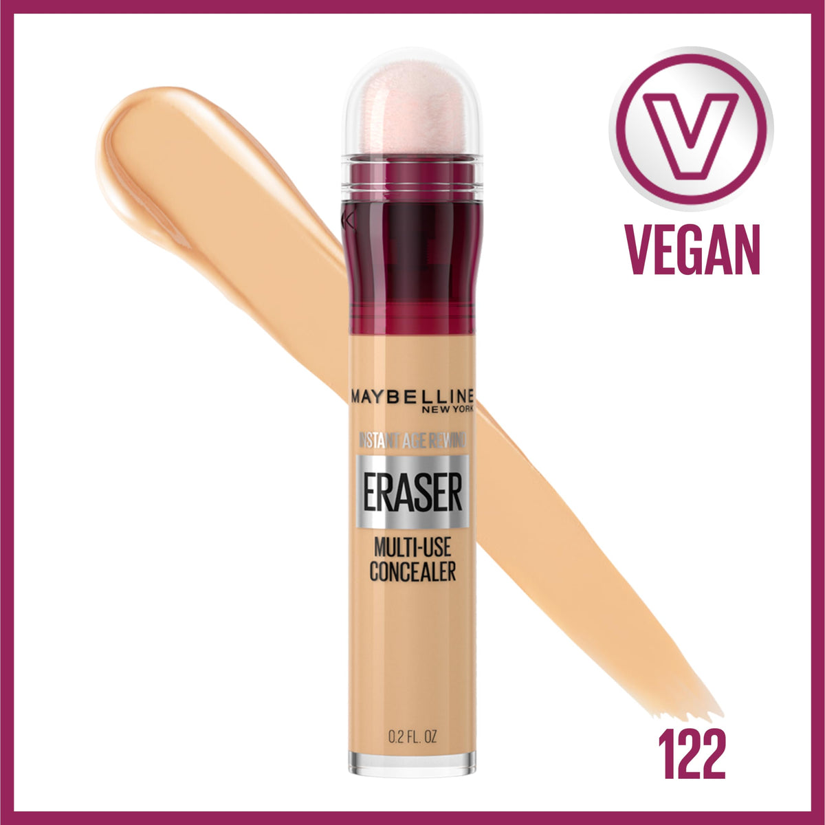 MAYBELLINE sponge tip applicator demonstrating precise under-eye application