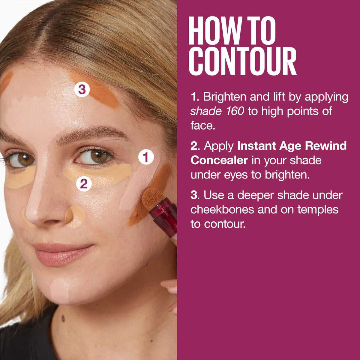 MAYBELLINE concealer paired with foundation showing seamless routine benefit