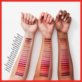 Maybelline applied on lips demonstrating rich coverage and comfortable wear