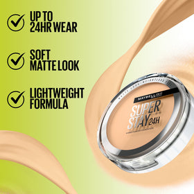 Maybelline applicator sponge pressing powder for seamless coverage
