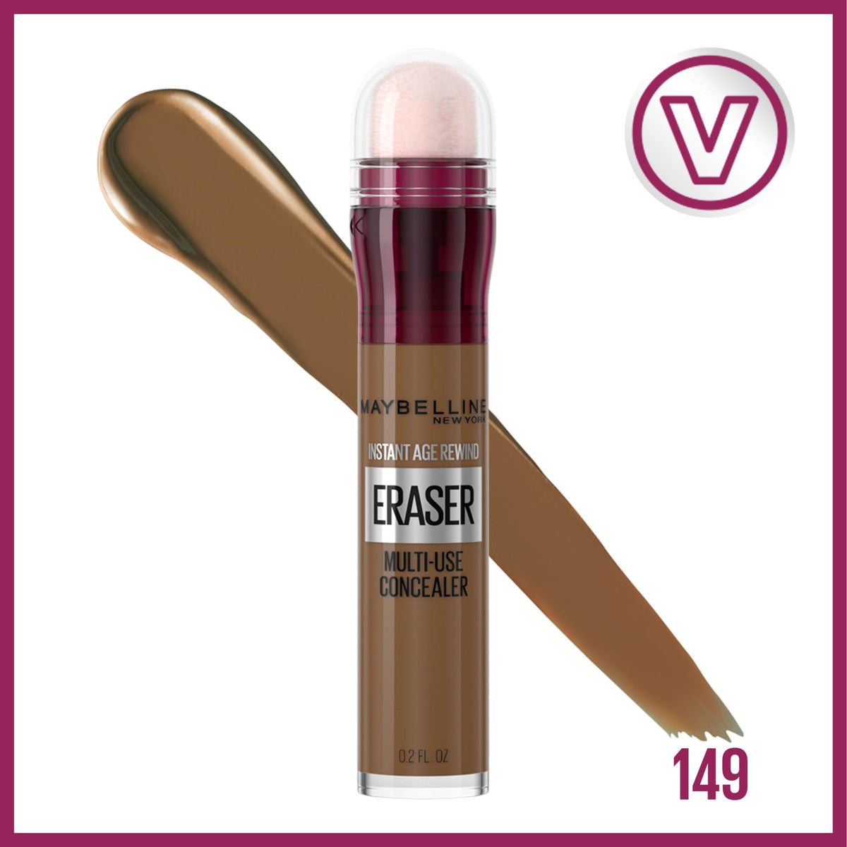 MAYBELLINE sponge applicator close-up for precise blending
