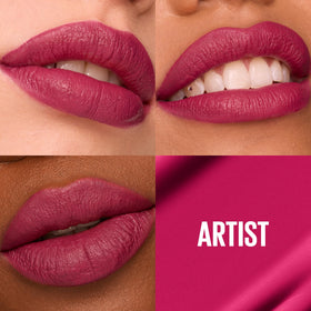 Maybelline arrow-tip applicator close-up demonstrating precision for clean lip lines