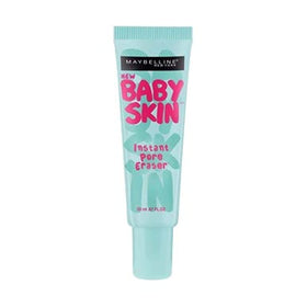MAYBELLINE primer next to coin showing compact size for travel convenience