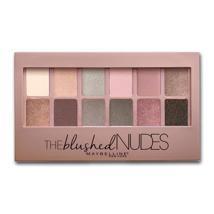 maybelline palette front packaging showing all 12 shades and applicators for versatile looks