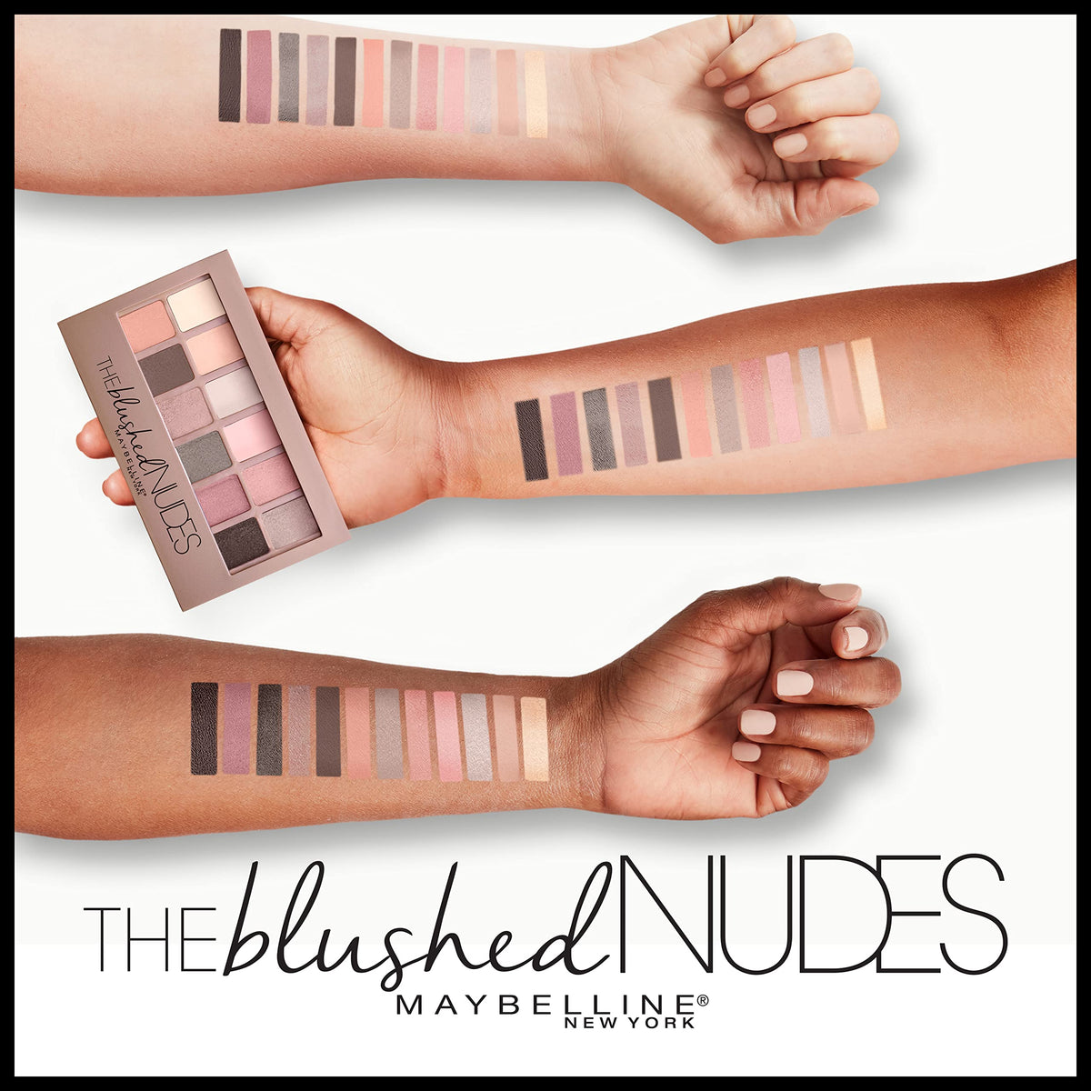 maybelline eyeshadow in use applied to eyelid demonstrating blendability and finish