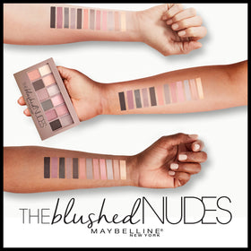 maybelline eyeshadow in use applied to eyelid demonstrating blendability and finish
