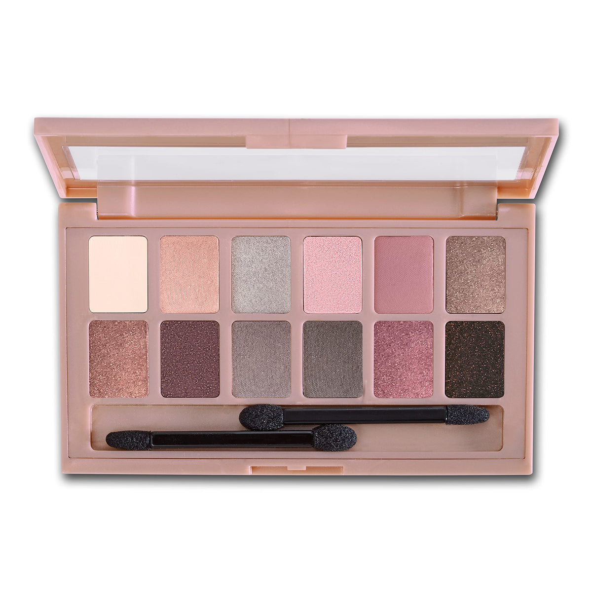 maybelline close-up of powder pans highlighting blendable texture and true color payoff