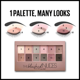 maybelline palette held in hand to show compact size and travel-friendly scale
